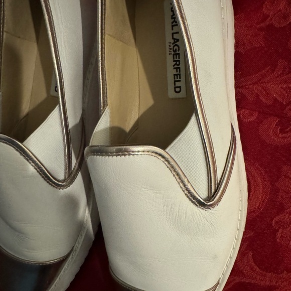 Karl Lagerfeld Cler Women’s Leather Cap Toe On loafers Size 9 - Picture 8 of 9